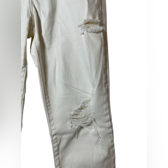 Rewash White Distressed Skinny Jeans Raw Hem Size 1/25 - Picture 5 of 10